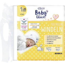 Elkos Baby Glück Premium Windeln 1 Newborn 2-5KG 28ST