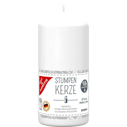 Stumpenkerze Weiß 100/48mm 1ST 3 Stumpenkerze Weiß 100/48mm 1ST