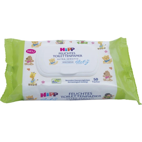 Hipp Babysanft Feuchtes Toilettenpapier 50ST 3 Hipp Babysanft Feuchtes Toilettenpapier 50ST