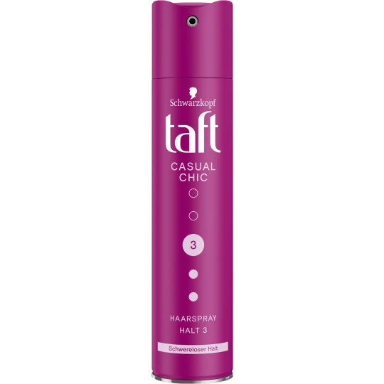 Schwarzkopf Taft Casual Chic Haarspray Halt 3 250ML 3 Schwarzkopf Taft Casual Chic Haarspray Halt 3 250ML
